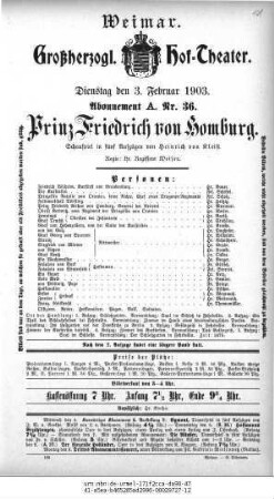 Prinz Friedrich von Homburg