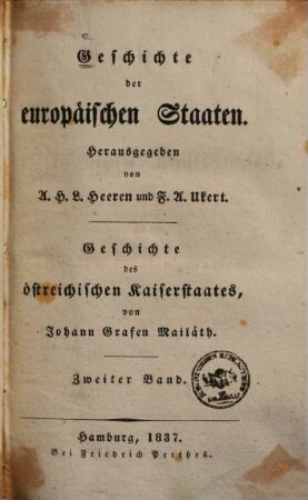 Geschichte von Östreich, 2