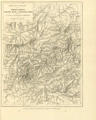 Carte de la région de Xieng-Khong, Xieng-Sen et Muong-Sing