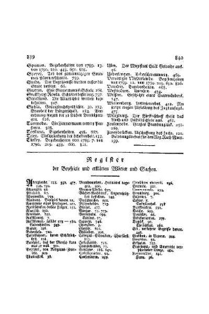 Register : der Beyspiele und erklärten Wörter und Sachen