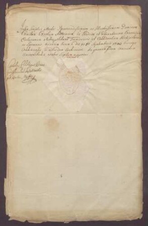 Mainzer Studienzeugnisse des Grafen Johann Karl Casimir von Stadion-Thannhausen.