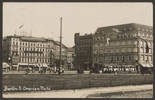 Ansichtskarte Grünfläche und Café, Oranienplatz [2/2]