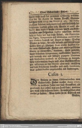 [Praktische Betrachtung vom Scharlach-Fieber]