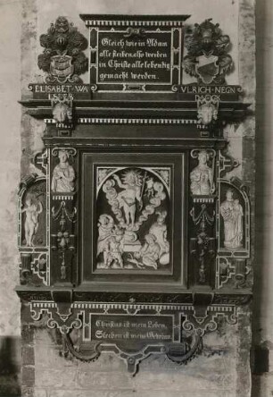 Epitaph der Familie von Negendanck : Epitaph der Familie von Negendanck (1623). Proseken (Gägelow-Proseken), Dorfkirche