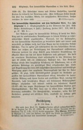 Berichtigung