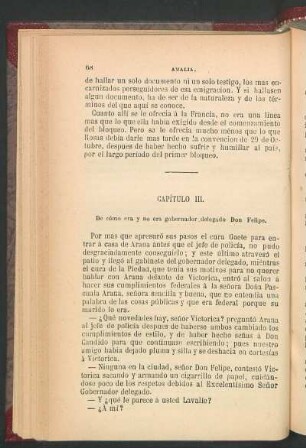 Capítulo III. - De cómo era y no era gobernador delegado Don Felipe.