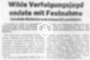 Wilde Verfolgungsjagd endete mit Festnahme