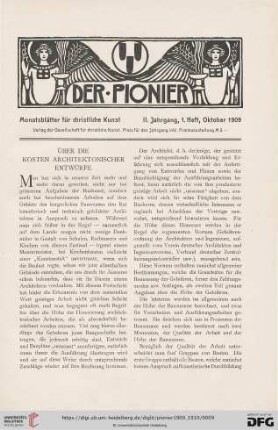 1. Heft, Oktober 1909