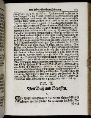 Tit. II. Von Buß und Straffen.