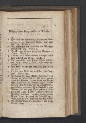 Römische Kayserliche Thaler