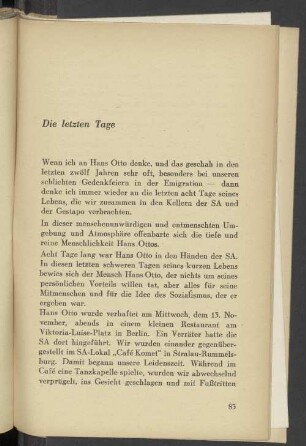 Die letzten Tage
