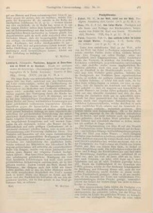 482-483 [Rezension] Pank, O., Das zeitliche Leben im Lichte des ewigen Wortes. Predigten. I - X