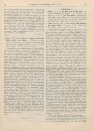 482-483 [Rezension] Pank, O., Das zeitliche Leben im Lichte des ewigen Wortes. Predigten. I - X