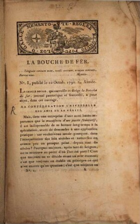 La bouche de fer. 2. 1790, Nr. 1
