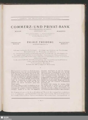 Commerz- Und Privat-Bank Aktiengesellschaft