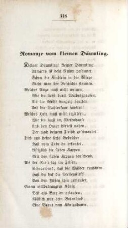 Romanze vom kleinen Däumling.