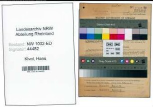 Entnazifizierung Hans Kivel, geb. 18.10.1918 (Lehrer)