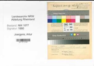 Entnazifizierung Artur Joergens , geb. 10.07.1908 (Polizist)