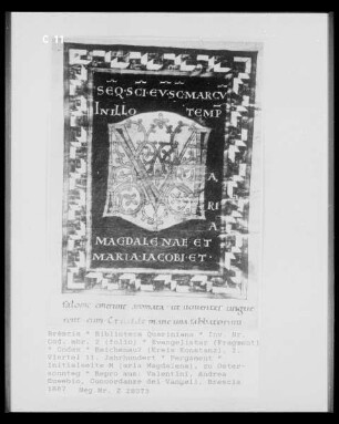 Evangelistar — Initialseite M (aria Magdalena), zu Ostersonntag