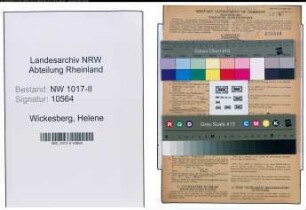 Entnazifizierung Helene Wickesberg , geb. 23.12.1916 (Kaufmaennische Angestellte)
