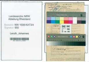 Entnazifizierung Johannes Leruth , geb. 23.01.1898 (Elektriker)