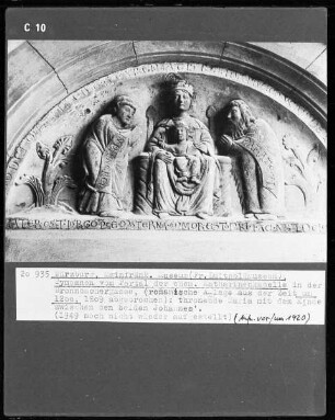 Thronende Madonna zwischen den beiden Johannes