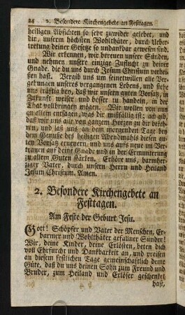 24-61, 2. Besondere Kirchengebete an Festtagen
