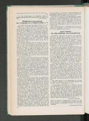 Mitgliederversammlung des Langenhorner Heimatverein e.V.