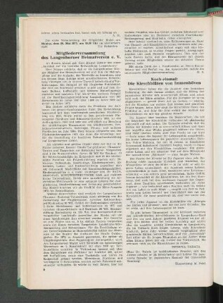 Mitgliederversammlung des Langenhorner Heimatverein e.V.