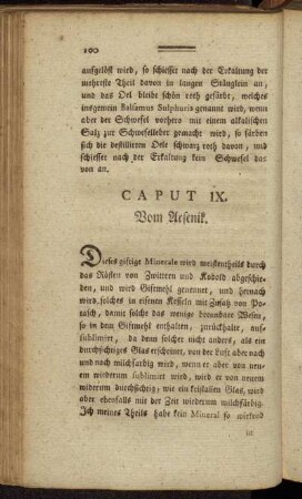 Caput IX. Vom Arsenik.