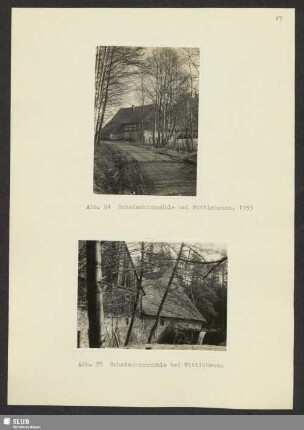 Abb. 94-95 Schodschickmühle bei Wittichenau, 1953