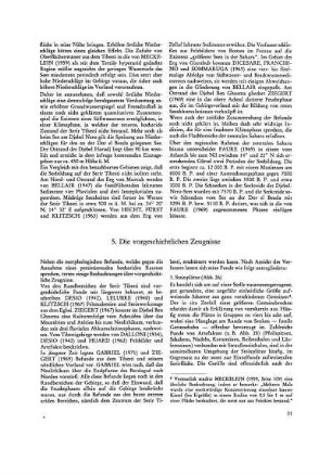 5. Die vorgeschichtlichen Zeugnisse