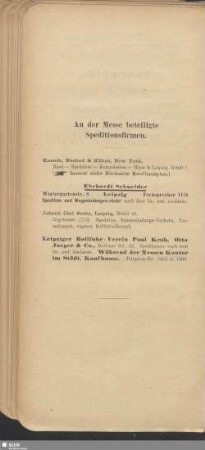 An der Messe beteiligte Speditionsfirmen