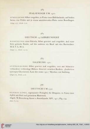 Weltliches Silber (Nr. 383-507)