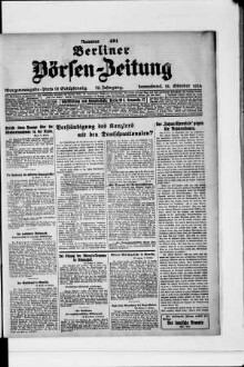 Berliner Börsen-Zeitung, Morgenausgabe