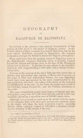 Geography of Rajasthan, or Rajpootana