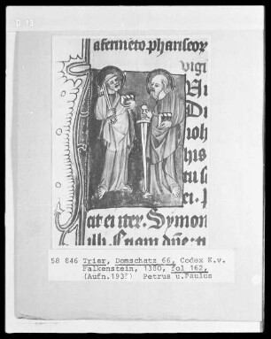 Perikopenbuch des Erzbischofs Kuno von Falkenstein: Die Heiligen Petrus und Paulus