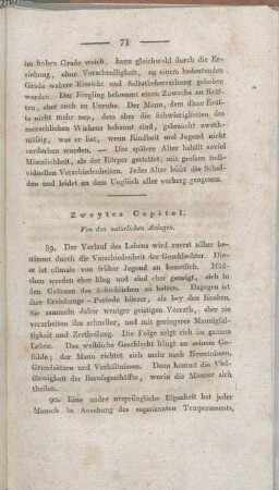 Zweytes Capitel. Von den natürlichen Anlagen.