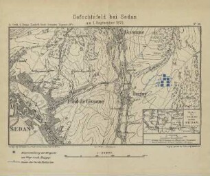 Karte: Gefechtsfeld bei Sedan am 1. September 1870