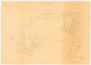 Haus Bolland, Kassel: Grundrisse: Erdgeschoss Version 1, Erdgeschoss Version 2