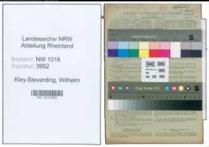 Entnazifizierung Wilhelm Kley-Steverding , geb. 07.12.1907 (Landwirt)