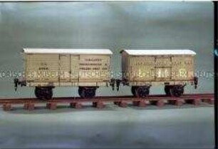 Modelleisenbahnen: Englischer Güterwagen, Spur 1, Exportlieferung Märklin um 1930