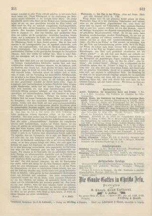 312 [Rezension] Weitbrecht, Gottlieb, Der Fels in den Wellen