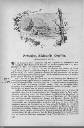 Grenzschutz, Rückmarsch, Heimkehr.