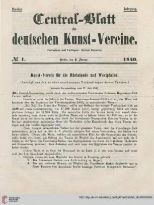 Nr. 1 (1. Januar 1840)