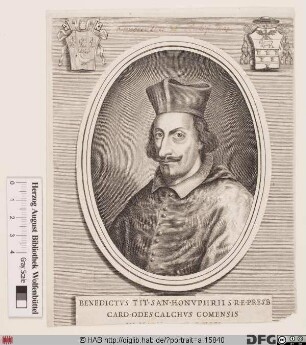 Bildnis Papst Innozenz XI. (Benedetto Odescalchi) (reg. 21. 9. 1676 - 12. 8. 1689)