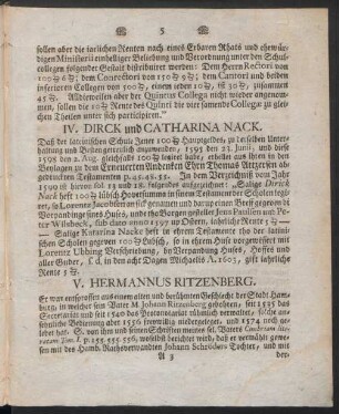 V. Hermannus Ritzenberg