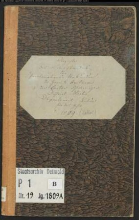 Zivilstandsregister der katholischen Gemeinde Amelunxen, Kreis Höxter (A 1809). (Gemeinde: Katholische Gemeinde Amelunxen, Kreis Höxter)
