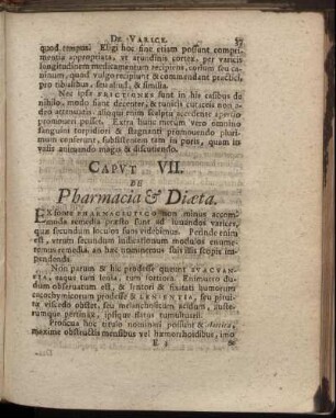 Caput VII. De Pharmacia & Diæta.