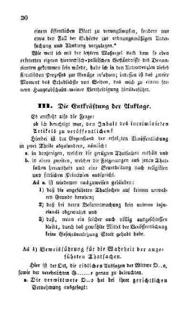 III. Die Entkräftung der Anklage